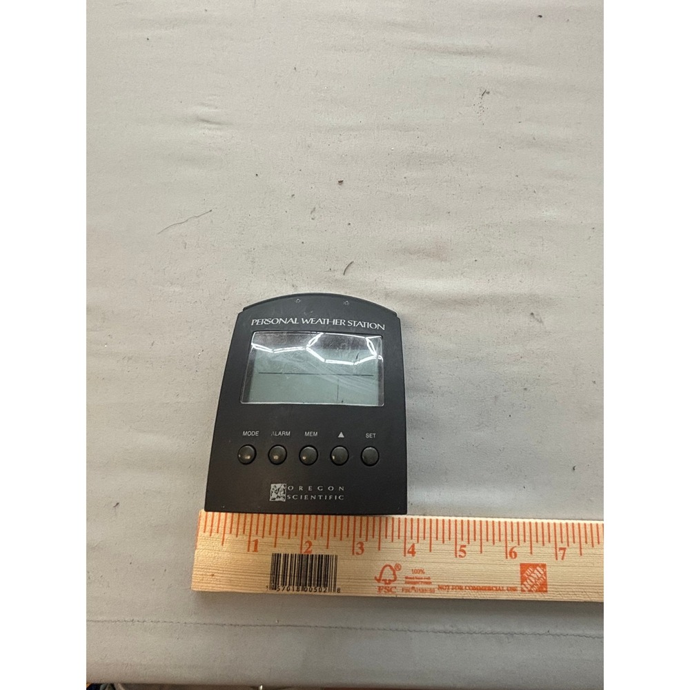 Oregon Scientific Weather Station BA312E Black Digital Untested for Parts